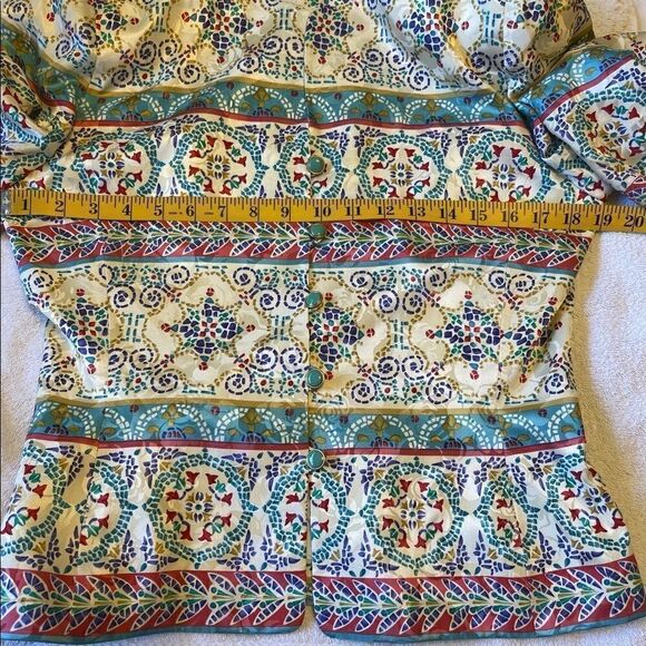 3/$25 ADRIANNA PAPELL Vintage Silk Long Sleeves Blazer.Size 8 - Picture 15 of 15